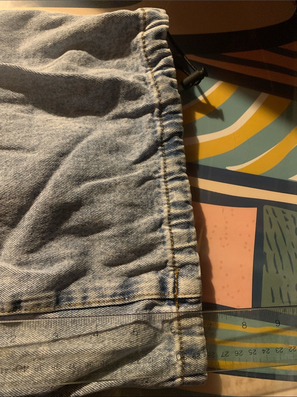 Acid Wash Balloon Leg Bib Overalls Western Streetwear Laid Back Boho Denim XL - Picture 8 of 9